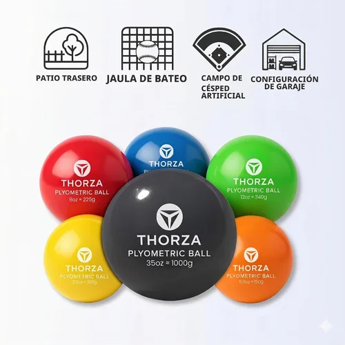 Vista 5 de Thorza Pelotas de entrenamiento con peso, juego de lanzamiento