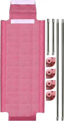 Vista 8 de Acrimet Cuna para niños pequeños, viajes, guardería, 52 x 21 pulgadas, rosa, paquete de 1 Diseño portátil y apilable