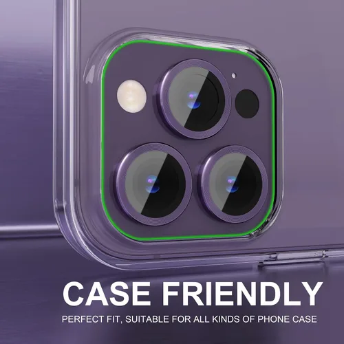 Vista 46 de Choiche Compatible para iPhone 16 Pro/iPhone 16 Pro Max Protector de Lente de Cámara, Vidrio Templado 9H Protector de Pantalla de Cubierta de Cámara