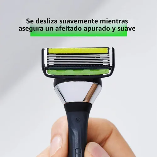 Vista 2 de Dorco Pace 6 Pro - Sistema de maquinilla de afeitar de seis cuchillas con recortadora - Paquete de 10 (1 mango + 10 cartuchos)