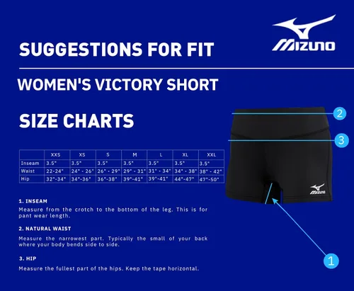 Vista 6 de Mizuno Victory - Pantalón corto de voleibol (entrepierna de 3.5pulgadas)