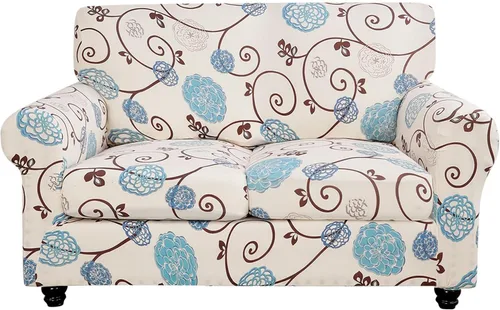 Vista 69 de SearchI Funda elástica para sofá, funda para sillón de 2 piezas con funda de cojín separada para silla, protector de muebles lavable para sala