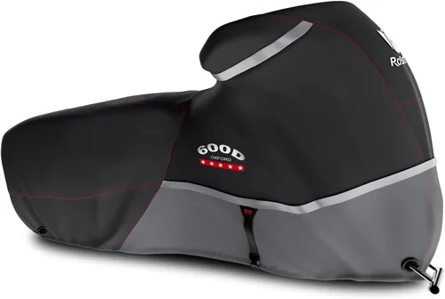 Vista 15 de Funda para motocicleta 600D resistente para todas las estaciones, universal, impermeable, protección solar al aire libre, duradera, reflectante Negro