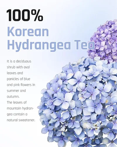 Vista 3 de Té de rocío dulce de hortensias coreanas 0.04 oz X 40 bolsas de té
