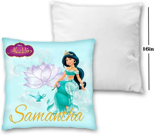 Vista 2 de Jasmine Pillow with Name - 16in Insert Included