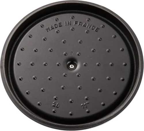 Vista 6 de Staub Hierro Fundido 6-qt Cochon Poco Profundo Ancho Redondo Cocotte - Gris Grafito