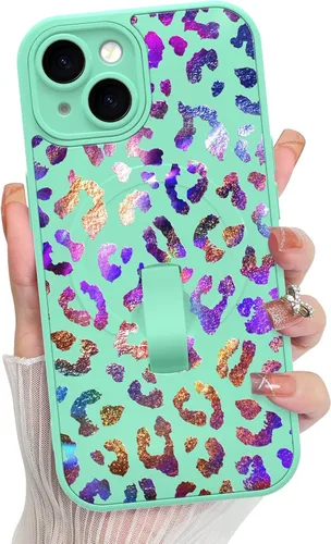 Vista 84 de KANGHAR Compatible con iPhone 17 Pro Case Spot Pattern - Negro Mancha rosada negra