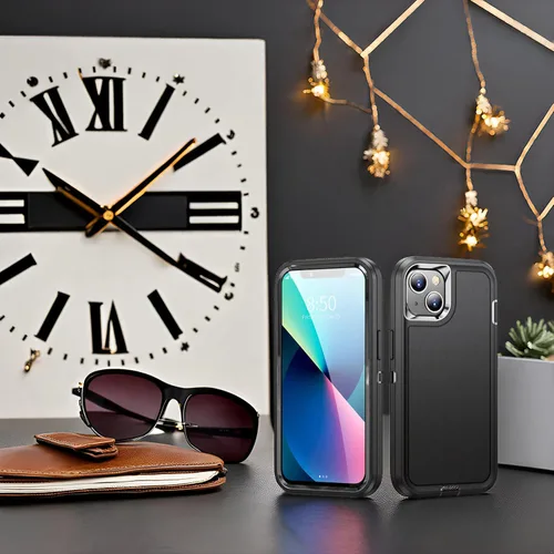 Vista 2 de Funda para iPhone 13 para hombre, híbrida a prueba de caídas, resistente, a prueba de golpes, ajuste delgado, funda protectora para iPhone 13/14