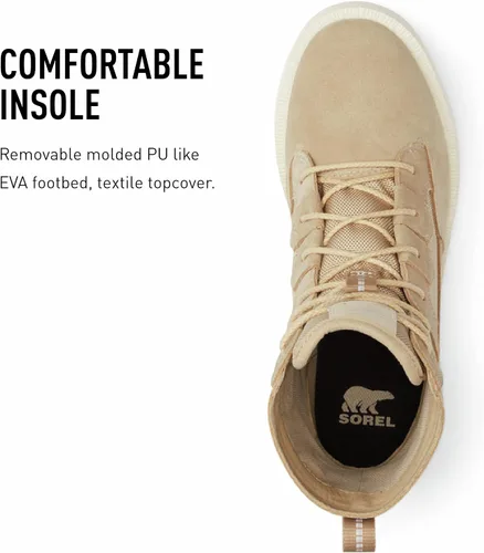 Vista 5 de SOREL Botas OTM Caribou para mujer, botas de nieve impermeables de gamuza y nailon