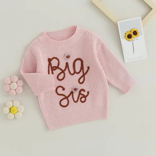 Vista 23 de VISGOGO Suéter a juego para hermanitas grandes y pequeñas, ropa de una sola pieza