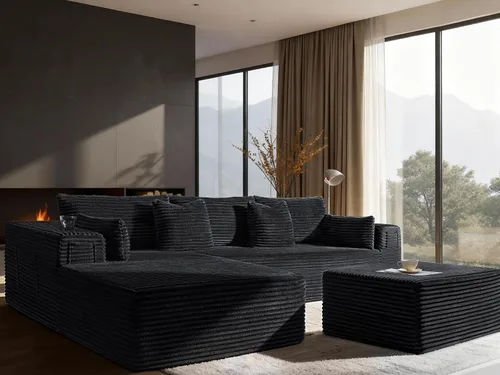 Vista 81 de Sofá modular de gran tamaño de 108 pulgadas, cómodo sofá deshuesado en forma de U para sala de estar, asientos extra profundos, sin montaje, sofá