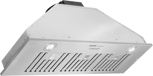 Vista 12 de VEVOR Campana de Ventilación Integrada, 800CFM 3-Velocidades, Campana de Cocina de Acero Inoxidable de 36 Pulgadas con Control de Botón de Impulso