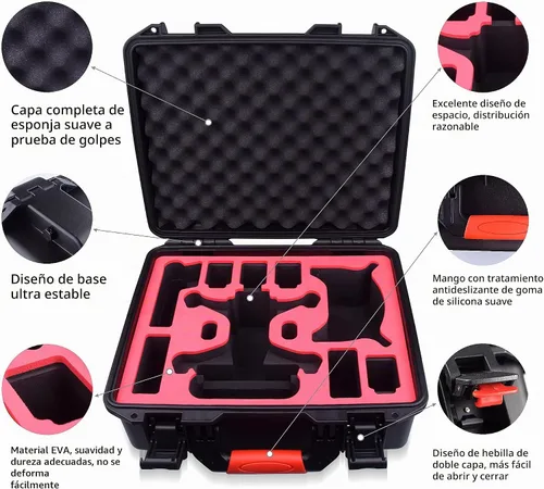 Vista 4 de FPVtosky Funda profesional para DJI FPV resistente al agua para combo de dron DJI FPV lentes V2 controlador de movimiento y otros accesorios