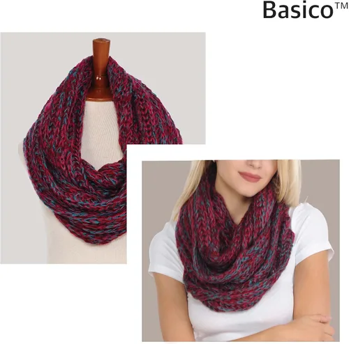Vista 3 de Bufanda gruesa para mujer, bufandas infinitas con lazo circular para mujer