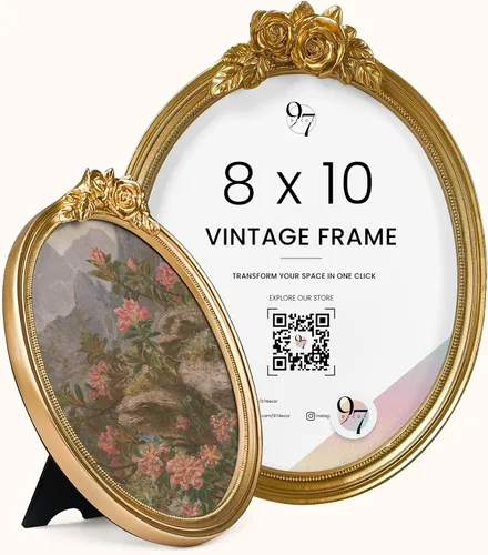 Vista 12 de 97 Decor Mini portarretratos dorado antiguo de 2.5 x 3.5, tamaño de cartera Rectángulo floral de oro antiguo