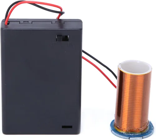 Vista 7 de ViaGasaFamido Mini bobina Tesla, bobina seca con batería de plasma de altavoz de plasma transmisión inalámbrica para experimentos Instalación