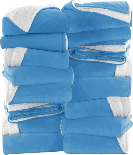 Vista 51 de IR Imperial Rooms Mantas Sherpa de color rosa bebé tamaño King para cama – Paquete al por mayor de 9 mantas Sherpa – Manta suave y esponjosa
