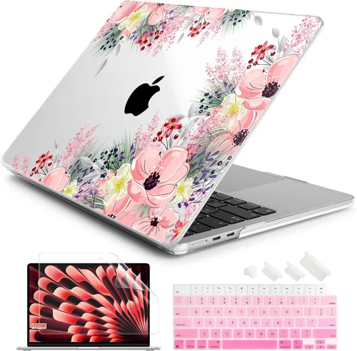 Vista 30 de Batianda Estuche Premium para Nuevo MacBook Air de 15 Pulgadas 2025 M4 2024 2023 con Chip M3 M2 Modelo A3241/A3114/A2941, Estuche Protector de Olas