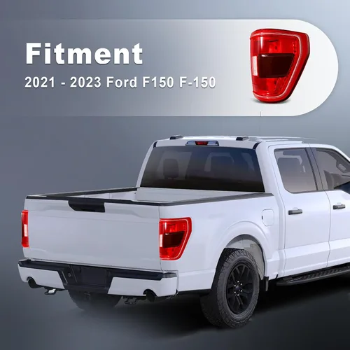 Vista 8 de Luz trasera para Ford F150 F-150 XL 2021 2022 2023 21 22 23 Freno trasero (halógeno con punto ciego - R)