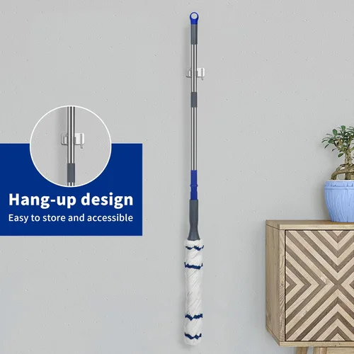 Vista 6 de Silkyhose Escoba Auto-Escurrimiento Giratoria de Algodón con Mango Largo para Seco y Húmedo con Rotación para Limpieza de Pisos de Cocina, Baño