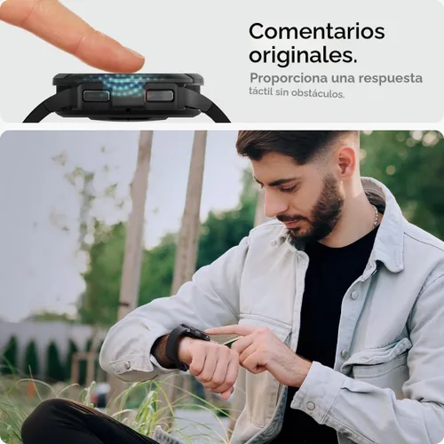 Vista 4 de Spigen GlasTR EZ FIT - Protector de pantalla para Galaxy Watch 6 Classic