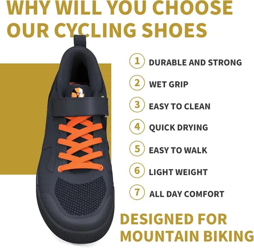 Vista 4 de Men's Women's MTB Mountain Bike Cycling Shoes for Flat Pedals,Perfect for Free Riding Mountain Biking DH Enduro Cross Trail Commuter BMX