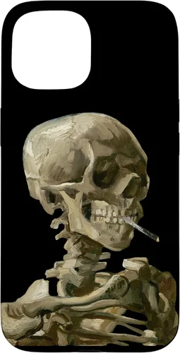 Vista 6 de iPhone 16 Vincent van Gogh Skull of a Skeleton with Burning Cigarette Case