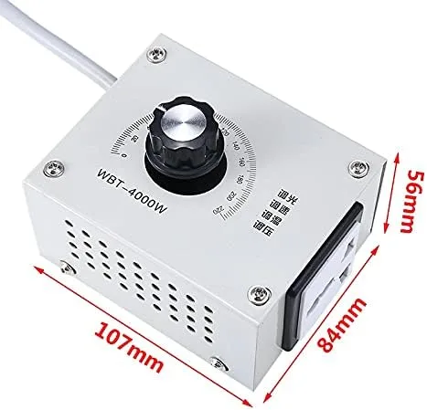Vista 3 de Controlador de voltaje variable de 4000 W AC 220 V con adaptador de enchufe para atenuador de motor de velocidad de ventilador para herramientas