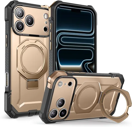 Vista 26 de SUPCASE - Funda para iPhone 17 Pro Max con soporte (agarre de escarabajo de unicornio), cubierta de control de cámara, compatible con MagSafe