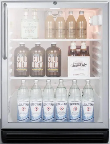 Vista 3 de Summit SCR600BGLCSSADA - Refrigerador compacto de 24 pulgadas en aluminio plateado