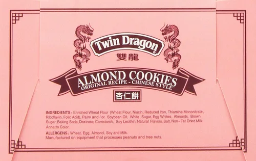 Vista 5 de Galletas de almendra Twin Dragon 15 onzas.
