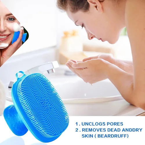 Vista 4 de SKVLF Limpiador facial de silicona, limpiador facial, exfoliante facial de silicona, cepillo de limpieza facial de silicona para mujeres y hombres