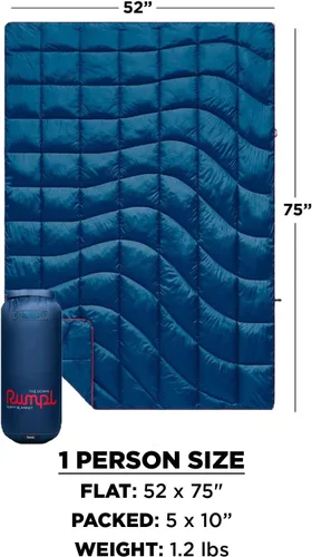 Vista 4 de Rumpl The Down Blanket Mantas de camping al aire libre para viajar, picnic, viajes de playa, conciertos