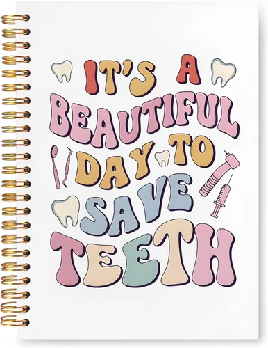 Vista 13 de Regalos para Dentistas, Cuaderno Diario, Regalos para Asistente de Higiene Dental y Oficina para Mujeres, Cuaderno de Espiral de Tapa Dura 14x21 Cm