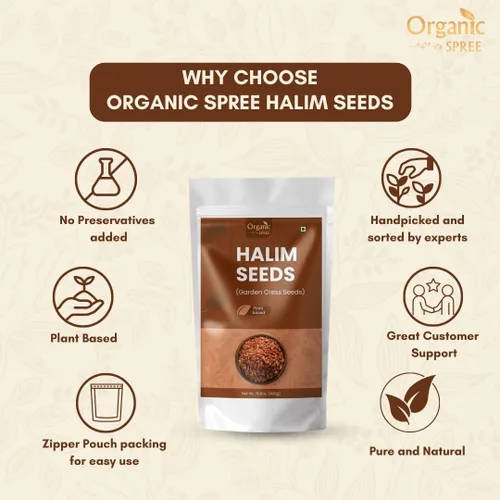 Vista 8 de Organic Spree Semillas de Halim 300gm (10.6oz) Semillas de Berro de Jardín Puras y Naturales