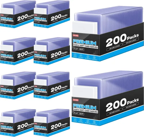 Vista 11 de Sooez 100 tarjetero de plástico duro para tarjetas de béisbol de 3 x 4