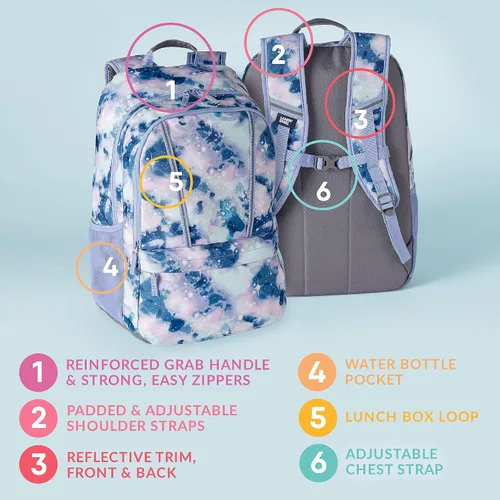 Vista 3 de Mochila Lands' End ClassMate , Cobalto, L, Mochilas de viaje