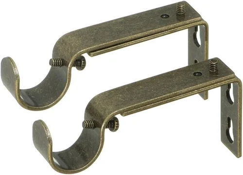 Vista 30 de Ivilon Soportes ajustables para barras de cortina - para barras de 1 o 1 1/8 pulgadas. Juego de 2 - Negro antiguo