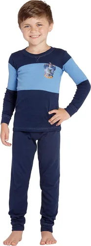 Vista 2 de Harry Potter Conjunto de pijama de algodón Quidditch House Crest para niños grandes