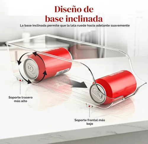 Vista 3 de Utopia Kitchen Organizador y dispensador de latas de soda para refrigerador/despensa, organizador de almacenamiento de latas duradero