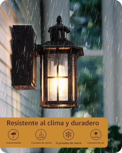 Vista 5 de EDISHINE Motion Sensor Dusk to Dawn Outdoor Wall Lights with GFCI Outlet