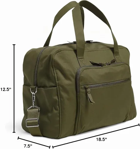 Vista 6 de Bolso de viaje Vera Bradley Signature para mujer, de algodón, para fin de semana, Escalada Ivy Green, Talla única