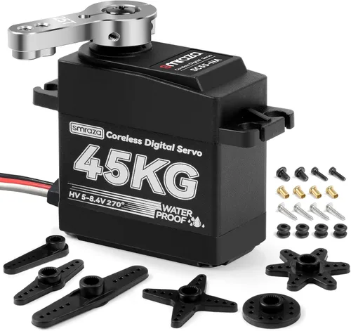 Vista 7 de Servomotor sin núcleo de 99.2 lbs de dirección de alto torque: Smraza 8.4V Servo Digital de acero inoxidable servo impermeable para RC escala 1/10