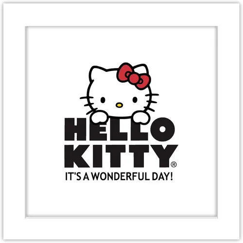 Vista 11 de Trends International Gallery Pops Hello Kitty - Póster de pared con logotipo de It's A Wonderful Day, 12 x 12 pulgadas, versión de marco negro