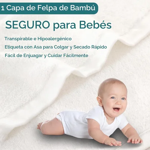 Vista 2 de Paquete de 6 paños para bebé, toallas faciales súper suaves para la Blanco