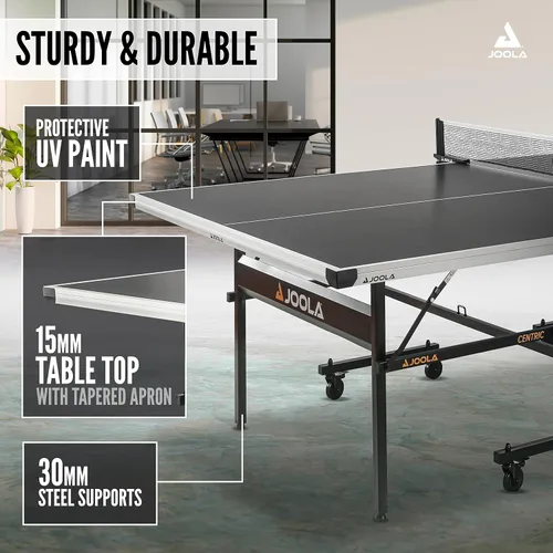 Vista 3 de JOOLA Inside Professional MDF Indoor Ping Pong Table with Quick Clamp Table Tennis Net and Post Set - 10 Minute Easy Assembly - Tournament Quality