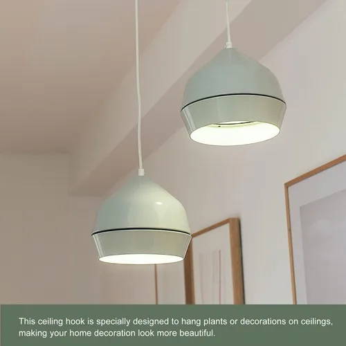 Vista 4 de YOKIVE 2 ganchos de techo de aleación M10, colgador de accesorios colgantes galvanizados Lámpara de araña colgante, ideal para el hogar