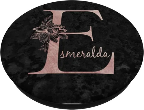 Vista 2 de Esmeralda - Soporte para teléfonos y tabletas, diseño de rosas, color rosa y negro, Negro