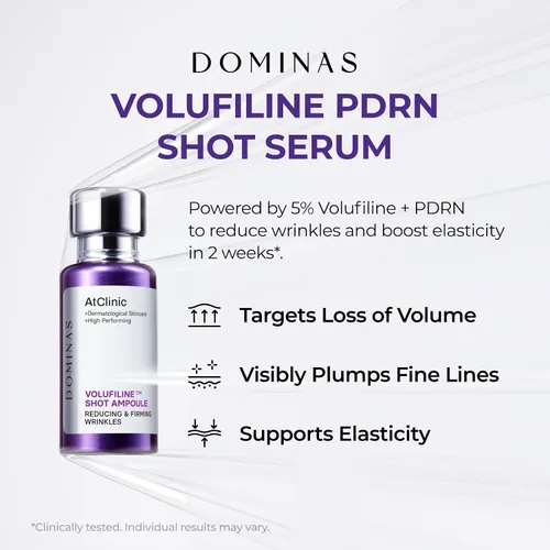 Vista 3 de DOMINAS AtClinic Volufiline PDRN Serum - 2 semanas de volumen y elasticidad potenciador con 5% de volufilina, PDRN y paeonol, pérdida de volumen