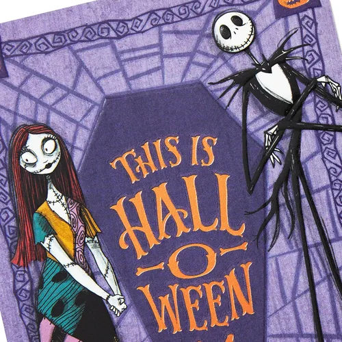 Vista 3 de Hallmark Disney Tim Burton's The Nightmare Before Christmas (4 tarjetas con sobres) This is Halloween